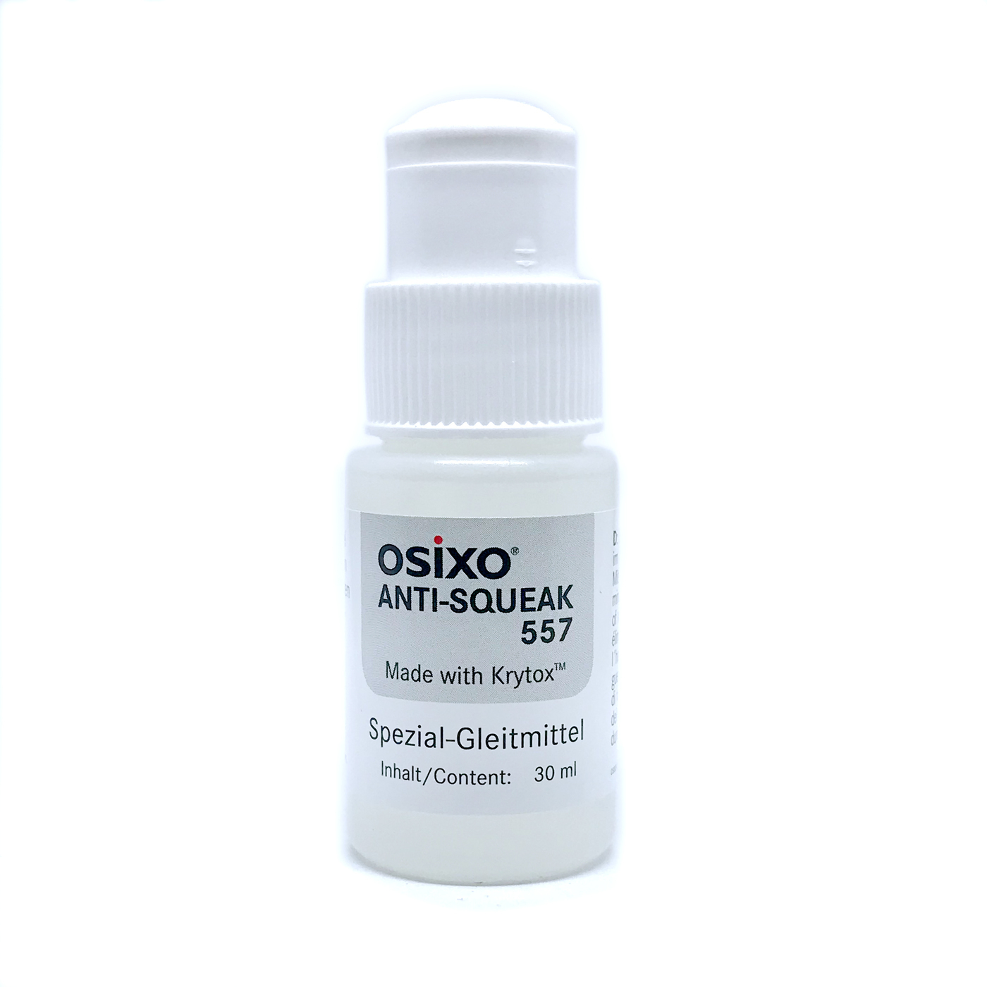 OSiXO Anti-Squeak 557 Spezial-Gleitmittel Pflegemittel mit Krytox™ 30ml in Flasche + Schwammaufträger
